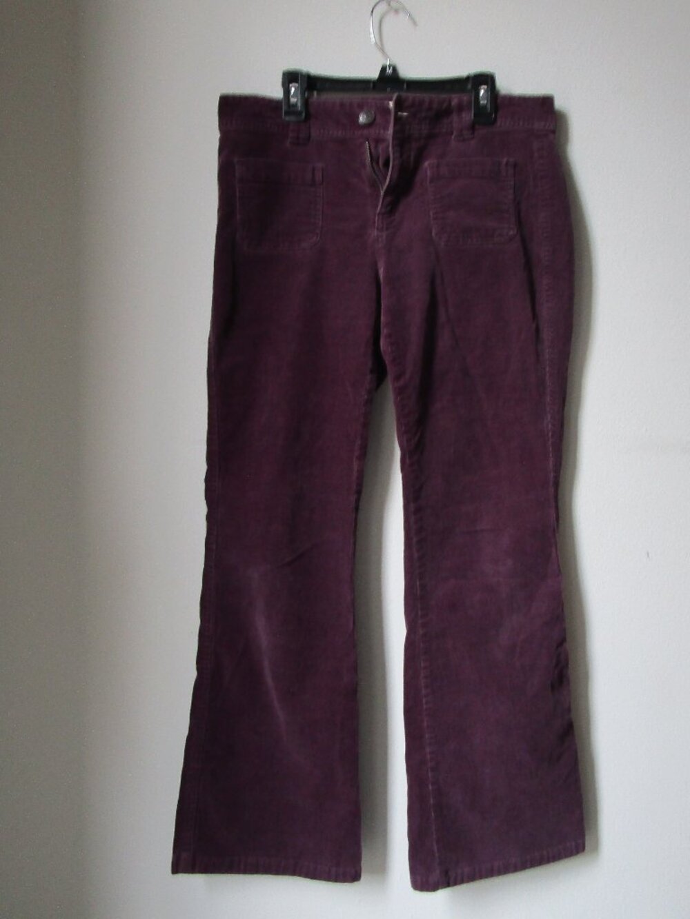 Plum Size 4 corduroy pants Bass Heritage, wide leg, used w small pockets.